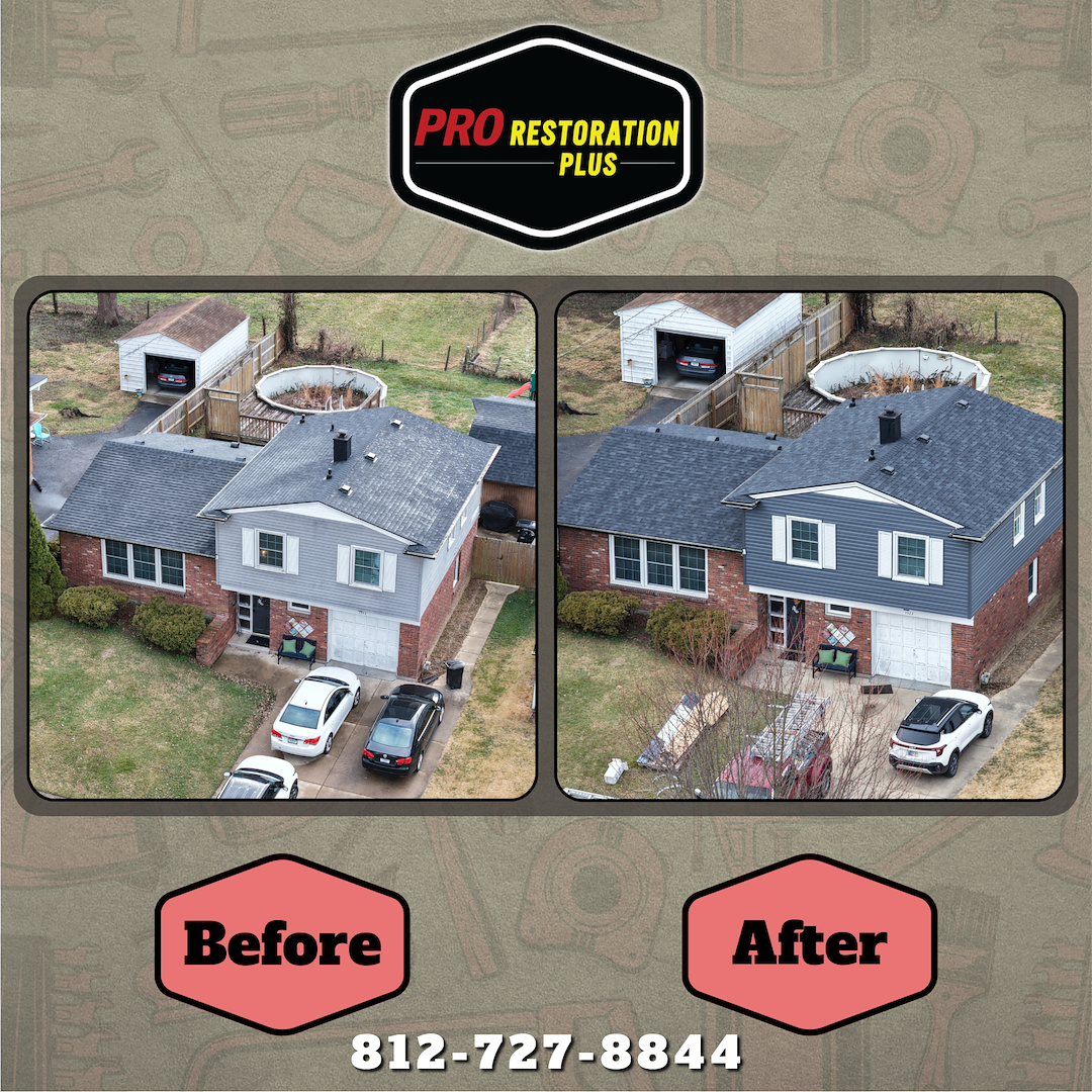 Full Siding, Roof, and Gutter Replacement in Clarksville, Indiana | Pro Restoration Plus